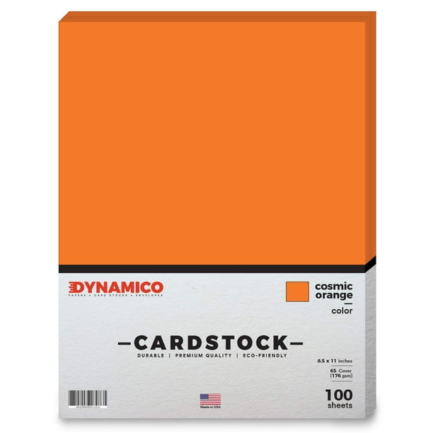 Cosmic Orange Cardstock Paper 8 1/2 x 11" Medium weight 65 LB (175