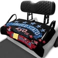 thumbnail image 2 of Yuyamidu 250th Anniversary American Flag Golf Cart Seat Covers for 2 Passenger Golf Cart Rear Seat Cover with Front Pockets Patriotic Golf Cart Seat Blanket, 2 of 7
