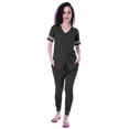 thumbnail image 1 of Moomaya Ensemble de Nuit Uni pour Femmes avec Pyjama en Coton Tenue de Nuit 2 Pcs Chemises de Nuit, 1 of 7