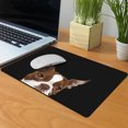 thumbnail image 4 of WIRESTER 13.77x10.23 in Rectangle Mouse Pad with Non-Slip Rubber Base for Computers, Laptop, Office & Home - Animal Boston Terrier Red and White Dog, 4 of 5