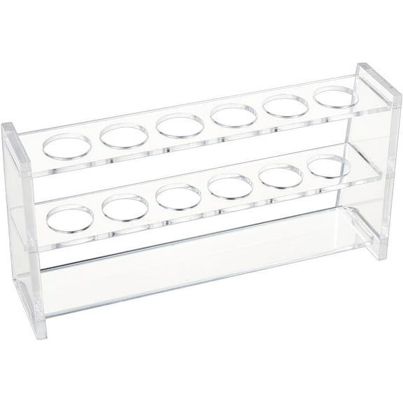 6 Holes Acrylic Test Tube Rack 5ML Test Tube Display Stands 0.8 Inch Hole Labortory Display Racks Colorimetric Stand Centrifuge Tubes Rack DIY
