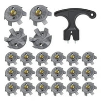 Golf Spikes Set Includes 30 Pcs Cleats Replacement Spanner Metal Thread Screw 6 mm Dia Spike Too
