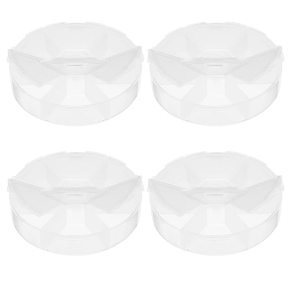 4 Pcs Storage Box Craft Drawer Organiser Rhinestone Beads Transparent