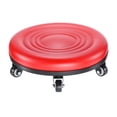 thumbnail image 1 of Unique Bargains Tabouret à Roulettes Bas Siège Roue Chaise Tabouret Roulant en Cuir PU Sièges pour Maison Bureau Mise en Forme (Rouge), 1 of 7