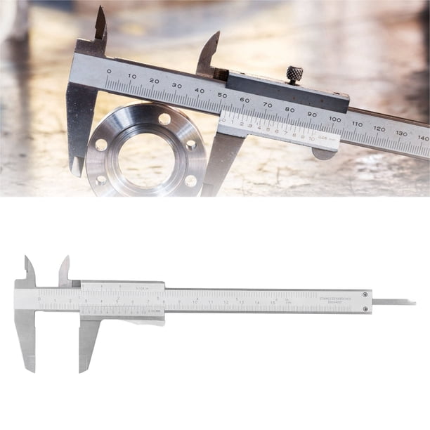 Calibrador Vernier Métrico En Pulgadas, 0,05 Mm 1/128 Pulgadas Resolución Calibre Vernier Autoblocante 0-150 Mm 0-6 Pulgadas Para Profundidad