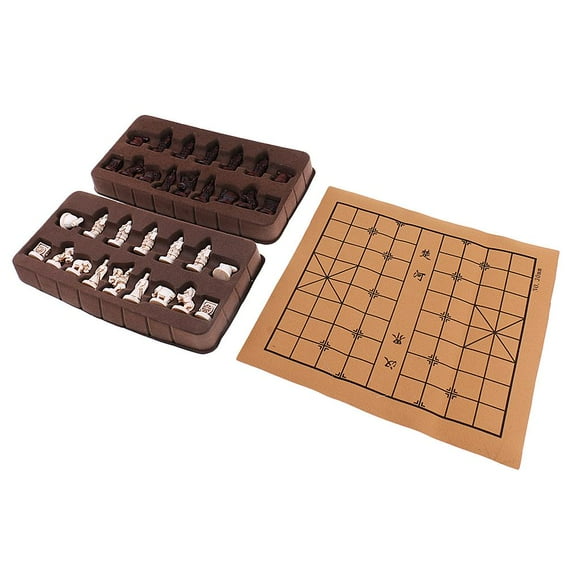 Foldable Vintage Stereoscopic Chinese Chess Sets for Children Playing Chess