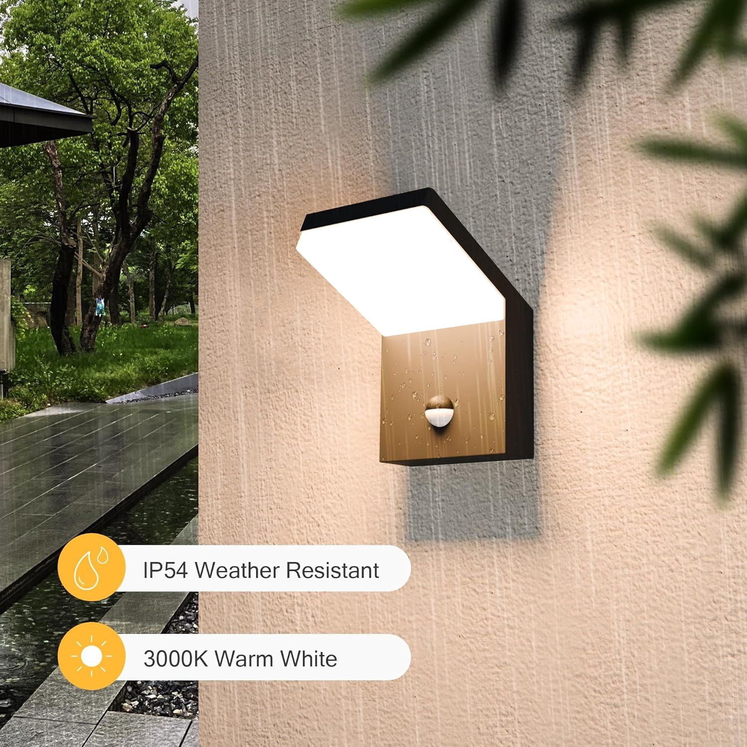 Wall Light Outdoor LED Wall Mount Lamp Wall Sconce with Motion Sensor