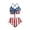 American Flag Red, variant on Blue Camo Hunting Bikini Set for Women Two Piece Push Up Swimsuit Top Pads High Waisted Bathing Suits Ruched Swimsuits Cross Lace Up Swimwear Tummy Control Halter Bikinis for Beach Pool