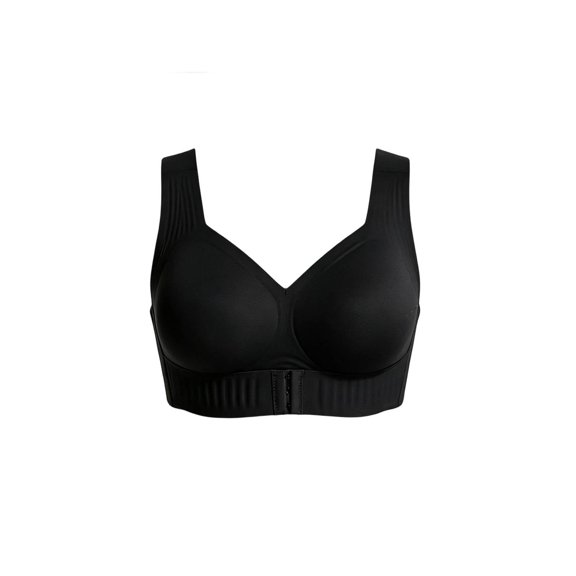 Amkhujs Front Closure Bras for Women Full Coverage Wireless Bralettes Racerback Seamless Plus Size Bra