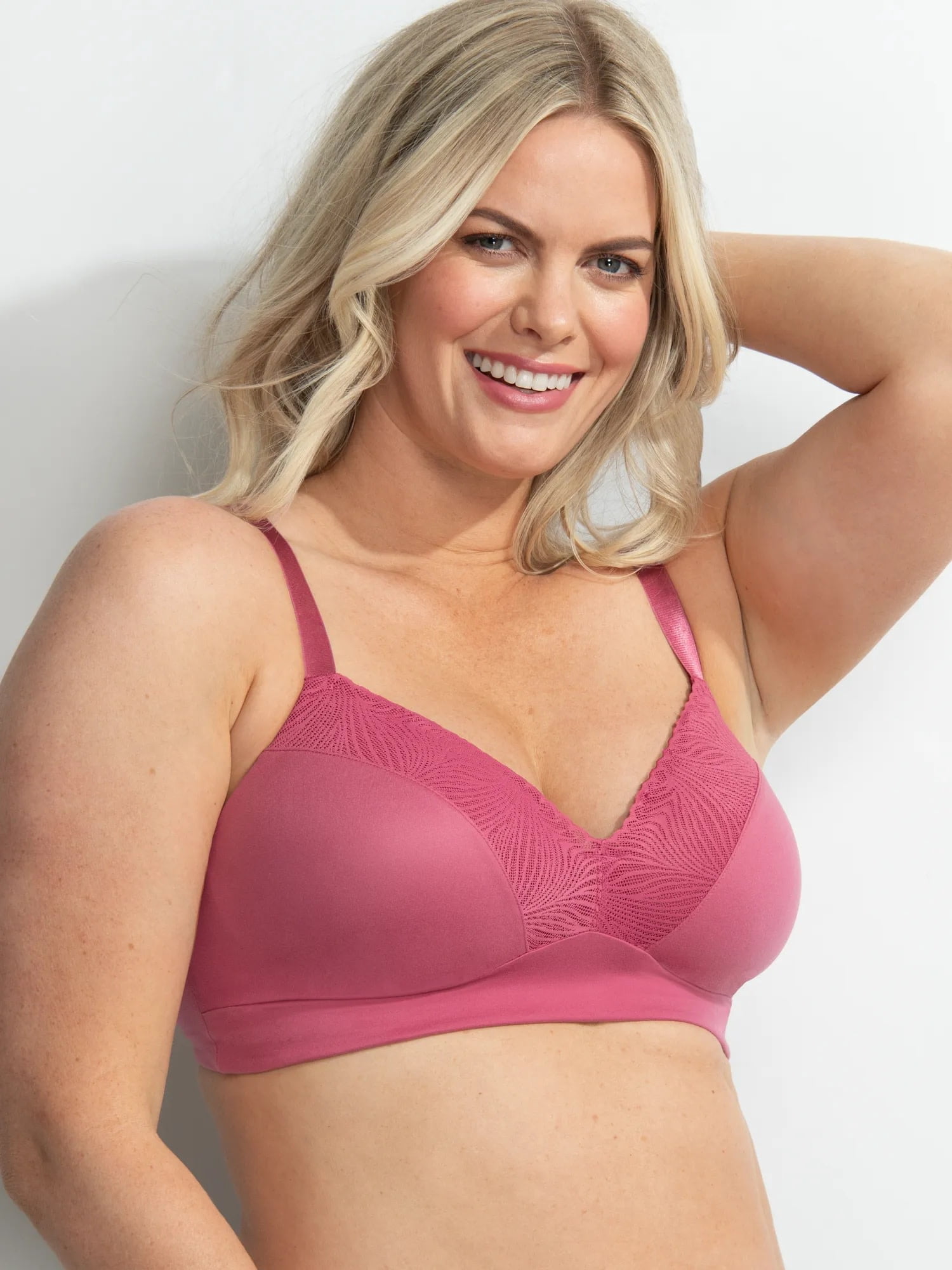 Vanity Fair Lingerie Women's Effortless Wireless Bra, Convertible Straps, Smooth Lace, Sizes S-3XL, Style 72125