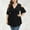 Black, variant on Njoeus Plus Size Tops for Women, Women's Summer Floral Cold Shoulder Tunic Tops Dressy Blouses Short Sleeve Tunics Casual V-Neck T-Shirts XL-5XL