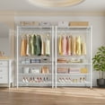 thumbnail image 6 of VIPEK V1 Heavy Duty 4-Tier Adjustable Clothes Rack, Freestanding Clothing Organizer with Shelves & Hanging Rod, 500LB Capacity, 35.4"L x 15.7"W x 70.9"H, White, 6 of 9