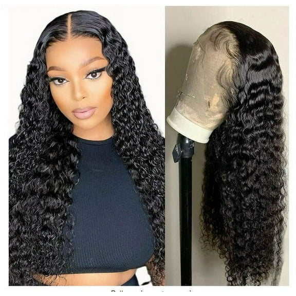 VONAR Deep Wave Lace Front Wigs Human Hair 13x4 HD Lace Frontal Wigs 180% Density Glueless Pre Plucked with Baby Hair Deep Wave Wig for Women Brazilian Human Hair Natural Color 20 inch