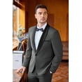 thumbnail image 2 of COOFANDY Wedding Outfit for Men 2 Piece Mens Suit Slim Fit Tuxedo with Shawl Lapel for Grooms, 2 of 6