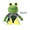 Coach Frog Gaming Plush Toy 003 A2, variant on Team Spirit CS2 Coach Frog Gaming Plush Toy - 12-Inch Cute Esports Mascot Stuffed Animal Gamer Frog with Striped Shirt and Overalls