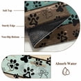 thumbnail image 6 of 2x3 Ft Entryway Area Rug, Sage Green Brown Paw Prints Kitchen Rug Runner Washable Floor Mat, Vintage Farmhouse Wooden Grain Non Slip Indoor Door Mat Throw Carpet for Bathroom Living Room Bedroom, 6 of 8