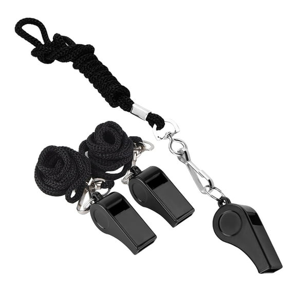Raindrops 3 PCS Referee Whistle Child 5.00X2.10X1.80CM Black