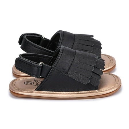 

Cathalem Shoes Slides Boys Girls Open Toe Tassels Shoes First Walkers Shoes Summer Toddler Flat Sandals Kids Swim Shoes Black 0 Months