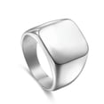 thumbnail image 6 of K-KED Men Titanium Steel Ring Fine Polished Square Rings Male Fashion Finger Jewelry-Black-9#, 6 of 8