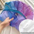 thumbnail image 4 of Full Size Fitted Sheet Set - Blue Purple Ombre 3 Piece Bedding Sets 16" Deep Pocket Fitted Sheet with 2 Pillowcases Marble Modern Ink Painted Abstract Brushed Microfiber Hotel Luxury Bed Sheets, 4 of 9