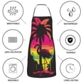 thumbnail image 6 of Pofeuu Flamingo And Palm Trees At Sunset Print Aprons with Pockets, Cute Aprons for Kitchen, Cooking, Server, Barber, Chef Apron, 6 of 7