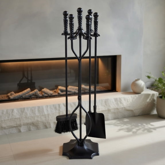Resenkos Fireplace Toolset,31 Inch 5 Pieces Hearth Fireplace Fire Tools Set