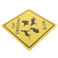 thumbnail image 4 of Metal Cat Crossing Sign Wall Cat Cross Sign for Coffee Bar Living Room Home, 4 of 5