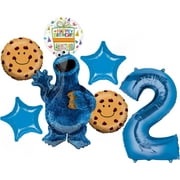 Sesame Street Cookie Monster 2nd Birthday Party Supplies Balloon Bouquet Decorations