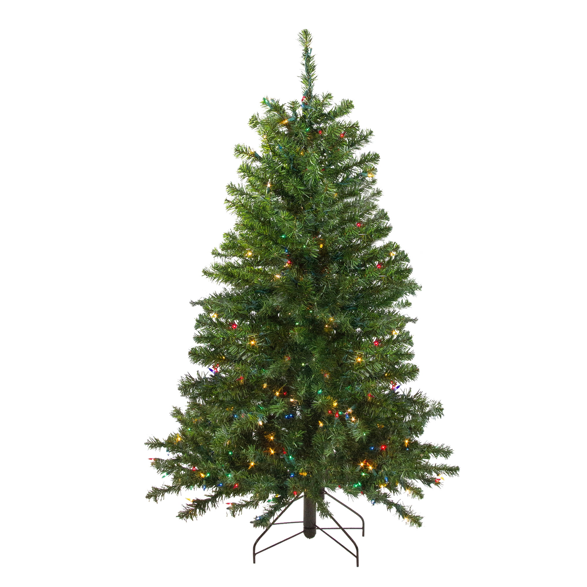 4' Pre-Lit Full Canadian Pine Artificial Christmas Tree - Multicolor ...