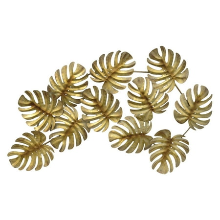 UPC 726674101163 product image for Three Hands Gold Leaves Metal Wall Art | upcitemdb.com