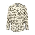 thumbnail image 4 of Womens Button Down Shirt Long Sleeve Blouse Business Work Tops Dressy Casual Floral Printed Outfits, 4 of 4