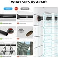 thumbnail image 4 of Shower Curtain Rod 27-79 Inches, Adjustable Tension Shower Rod No Drilling, No Slip, Spring Tension Curtain Rod for Bathroom Kitchen Closet Windows - Black, 4 of 7