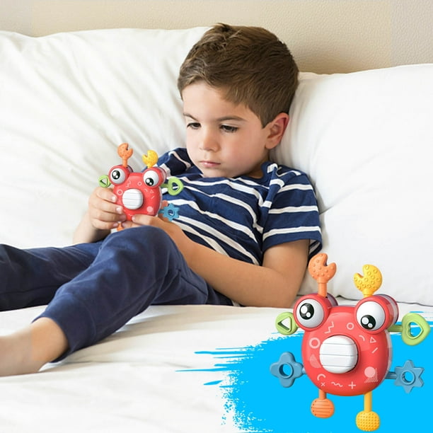 Snorda Infant Finger Push Taste Rotating Crab Rattle Bath Play Water