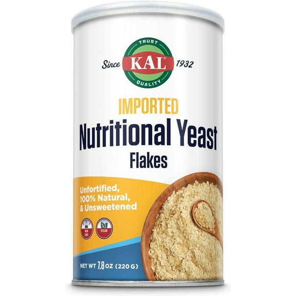 KAL Imported Nutritional Yeast Fine Flakes - 7.8 oz Pack of 4
