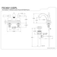 thumbnail image 2 of Kingston Brass FSC4641DPL Paris 4 in. Centerset Bathroom Faucet with Pop-Up Drain, Polished Chrome, 2 of 2