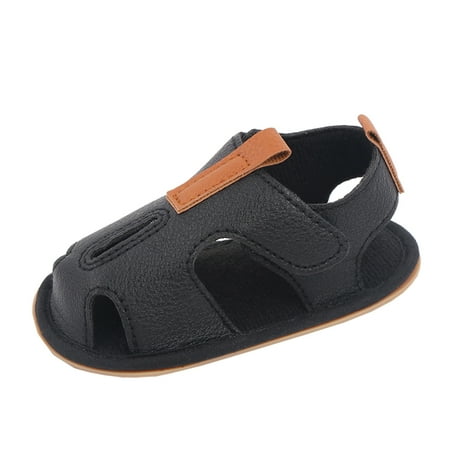 

LBECLEY Baby Summer Sandals Toddler Kids Solid Color Girls First Walking Leisure Shoes Open Toe Leisure Shoes Sandals Baby Girls Size 4 Sandals Black 11