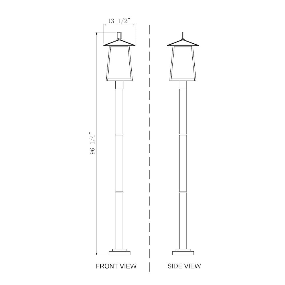 Z-Lite 4 Light Outdoor Post Mounted Fixture