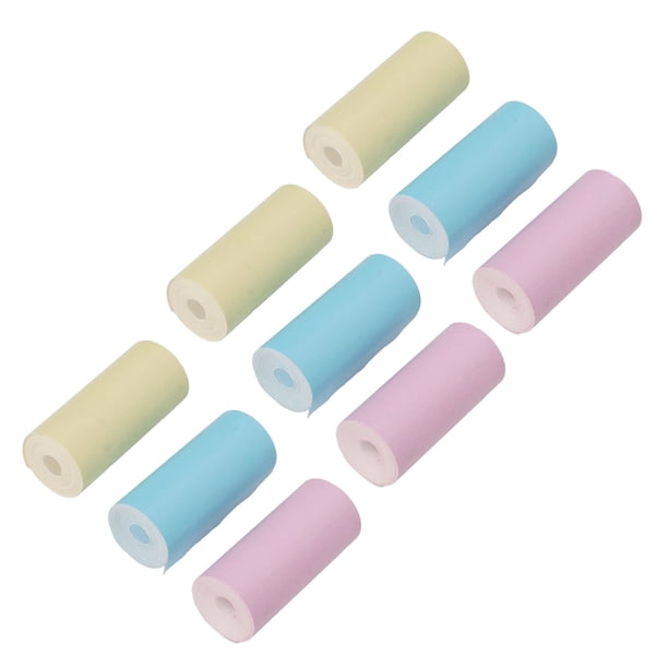 Papel De Impresión Autoadhesivo, Mini Rollo De Papel De Impresión, 9 Piezas, Compacto, Portátil, Práctico Para Oficina