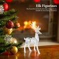 thumbnail image 3 of Gymnture christmas 2pcs Clear Acrylic Christmas Reindeer Figurines Standing Statues for Bookshelf, 3 of 10