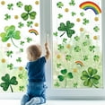 thumbnail image 5 of St. Patrick's Day Window Decorations, Reusable Clover Stickers for Home, Office, Party Decor, Festive Shamrock Wall Decals for St. Patty's Holiday Celebrations, 5 of 6