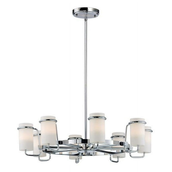 Maxim 22029 Avant 8 Light 25" Wide Pillar Candle Chandelier - Chrome