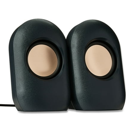onn Stereo Speaker with Volume Controls, 3.6 ft 3.5mm Aux with USB Power Cable
