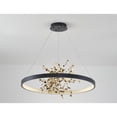 thumbnail image 5 of Bethel International LED Chandelier Sand Black Aluminum & Acrylic, 5 of 13