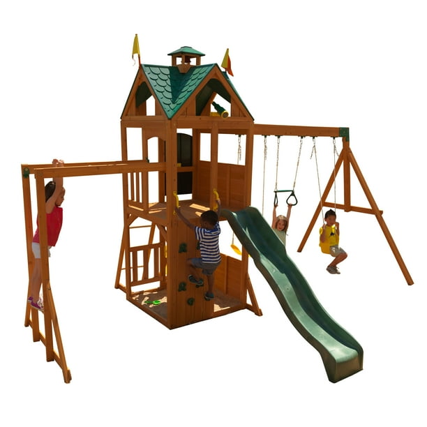 KidKraft Sunny View Wooden Swing Set / Playset