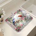 thumbnail image 7 of Ryvnso Parrots Flower Dish Drying Mat for Kitchen Countertop 16x18 Small Dish Pad Drainer Rack Dish Sink Mats, 7 of 7