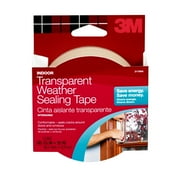 3M Indoor Transparent Weather Sealing Tape, Clear, 1 1/2 inch x 10 yard, 1 Roll