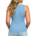 thumbnail image 6 of VBVC Women's Plus Ribbed V Neck Fitted Tank Tops , Ladies' Basic Sleeveless Camisole , Summer Casual Layering Shirts For Women, L-5XL, 6 of 7
