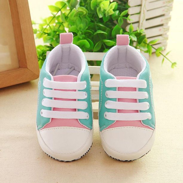 Mooie Baby Sneakers Pasgeboren Babybedje Schoenen Meisjes Veters Zool - Walmart.com