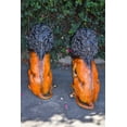 thumbnail image 4 of Pair Of Colored Standing Lions Made of Bronze Statue Size: 29" x 44" x 41"H, 4 of 12