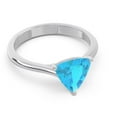 thumbnail image 3 of Diamond-Capitals 2.00 Carat Trillion Cut Simulated Blue Topaz Gemstone Womens Beautiful Bridal Ring 18K White Gold Size 10, 3 of 7
